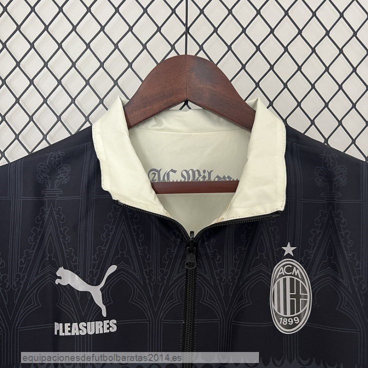 Nuevo Rompevientos AC Milan 24/25 Negro Amarillo Baratas